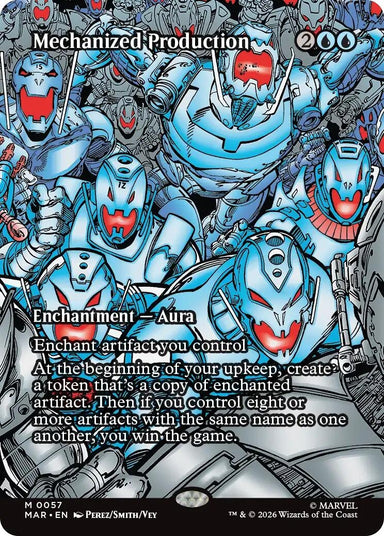 Image for Mechanized Production (Borderless) (57) (Marvel Universe Eternal-Legal) - Magic: The Gathering