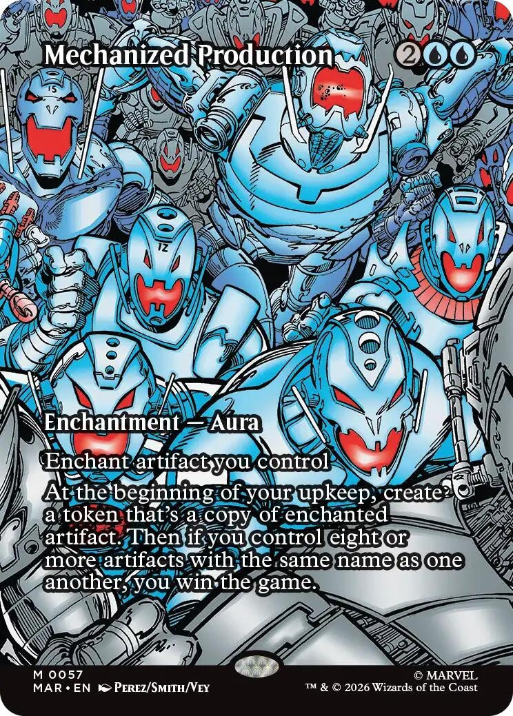 Image for Mechanized Production (Borderless) (57) (Marvel Universe Eternal-Legal) - Magic: The Gathering