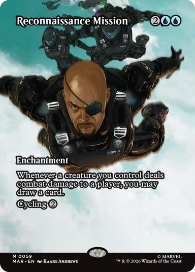 Image for Reconnaissance Mission (Borderless) (59) (Marvel Universe Eternal-Legal) - Magic: The Gathering