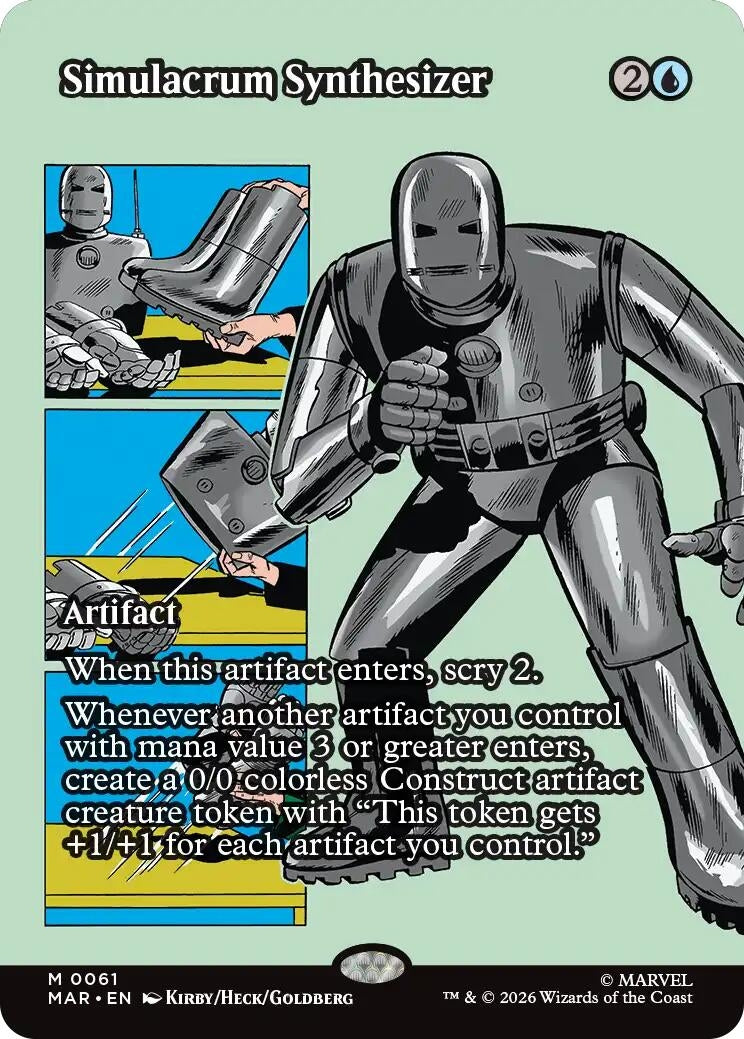 Image for Simulacrum Synthesizer (Borderless) (61) (Marvel Universe Eternal-Legal) - Magic: The Gathering