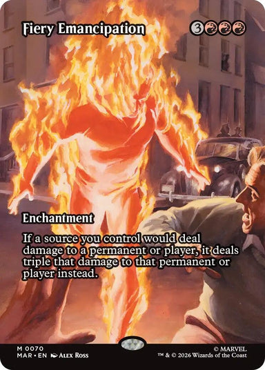 Image for Fiery Emancipation (Borderless) (70) (Marvel Universe Eternal-Legal) - Magic: The Gathering