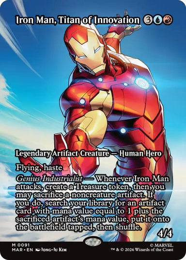 Image for Iron Man, Titan of Innovation (Borderless) (91) (Marvel Universe Eternal-Legal) - Magic: The Gathering