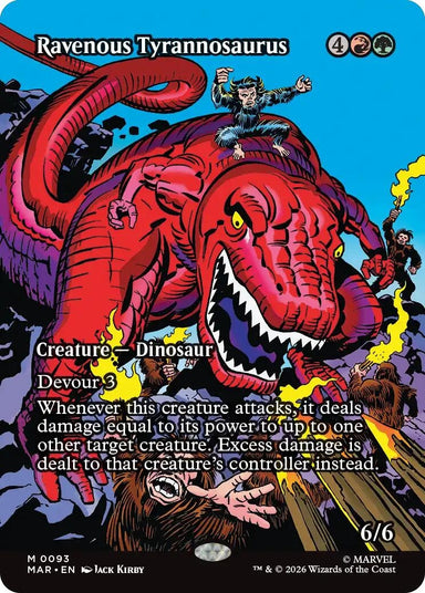 Image for Ravenous Tyrannosaurus (Borderless) (93) (Marvel Universe Eternal-Legal) - Magic: The Gathering