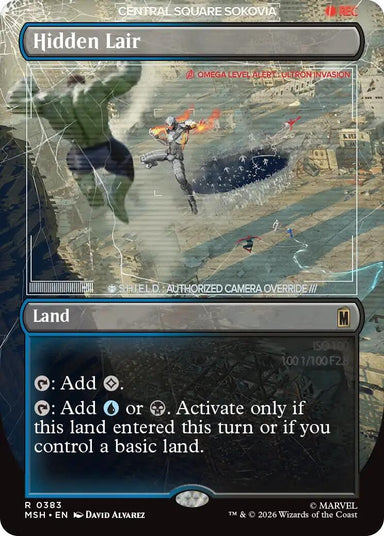 Image for Hidden Lair (Borderless) (383) (Marvel Super Heroes) - Magic: The Gathering