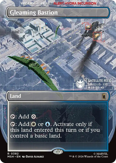 Image for Gleaming Bastion (Borderless) (382) (Marvel Super Heroes) - Magic: The Gathering
