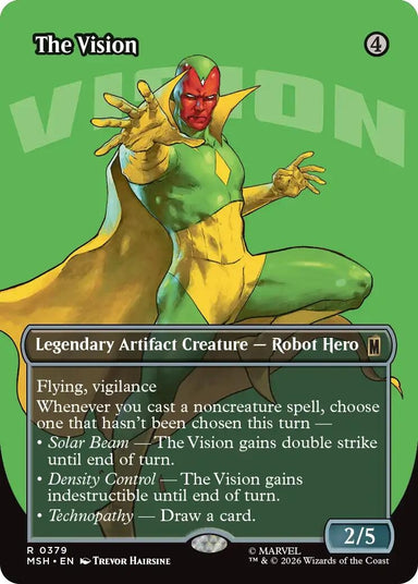 Image for The Vision (Borderless) (379) (Marvel Super Heroes) - Magic: The Gathering