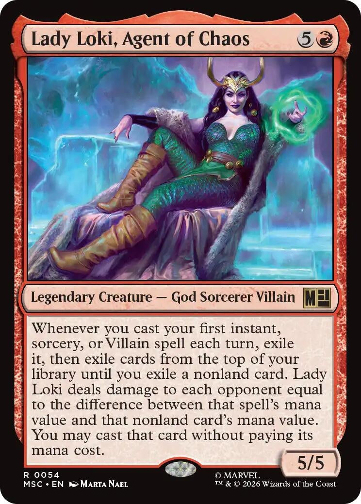 Image for Lady Loki, Agent of Chaos (Surge Foil) (54) (Commander: Marvel Super Heroes) - Magic: The Gathering
