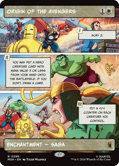 Image for Origin of the Avengers (Borderless) (298) (Marvel Super Heroes) - Magic: The Gathering