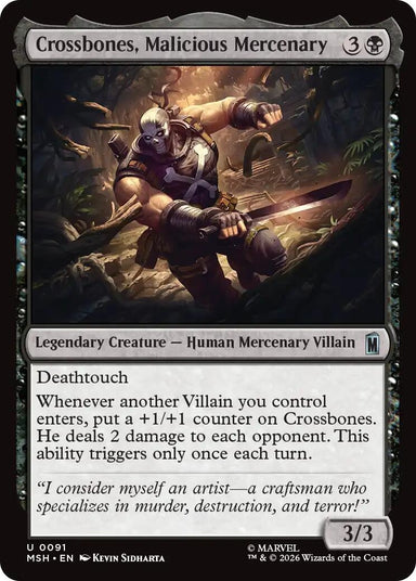 Image for Crossbones, Malicious Mercenary (91) (Marvel Super Heroes) - Magic: The Gathering