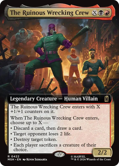 Image for The Ruinous Wrecking Crew (Extended Art) (422) (Marvel Super Heroes) - Magic: The Gathering