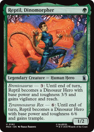 Image for Reptil, Dinomorpher (182) (Marvel Super Heroes) - Magic: The Gathering
