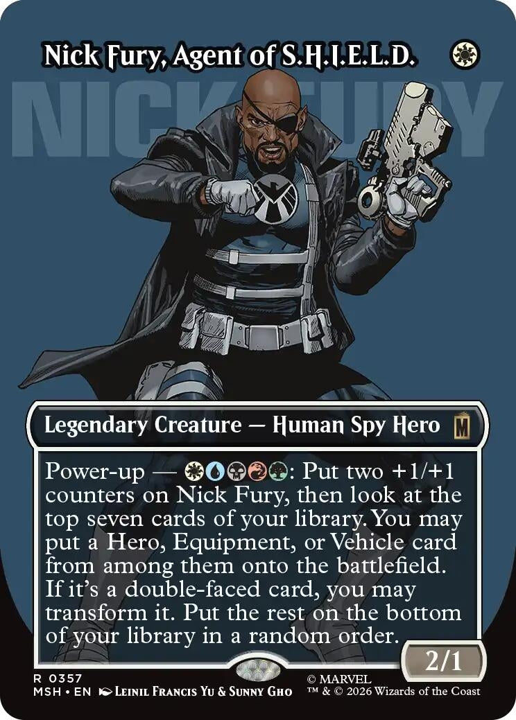 Image for Nick Fury, Agent of S.H.I.E.L.D. (Borderless) (0357) (357) (Marvel Super Heroes) - Magic: The Gathering
