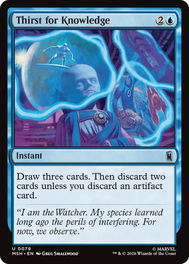 Image for Thirst for Knowledge (79) (Marvel Super Heroes) - Magic: The Gathering