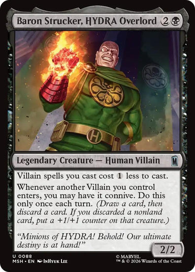 Image for Baron Strucker, HYDRA Overlord (88) (Marvel Super Heroes) - Magic: The Gathering