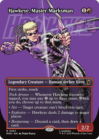 Image for Hawkeye, Master Marksman (Borderless) (367) (Marvel Super Heroes) - Magic: The Gathering