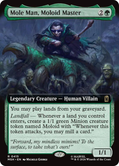 Image for Mole Man, Moloid Master (Extended Art) (415) (Marvel Super Heroes) - Magic: The Gathering