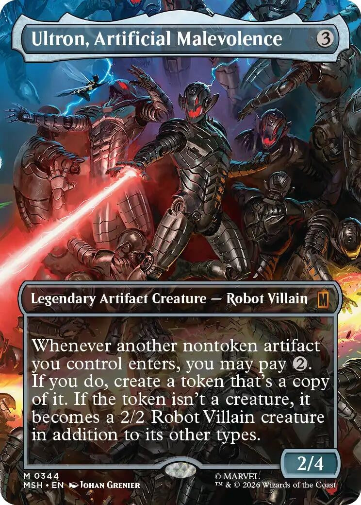 Image for Ultron, Artificial Malevolence (Borderless) (0344) (344) (Marvel Super Heroes) - Magic: The Gathering