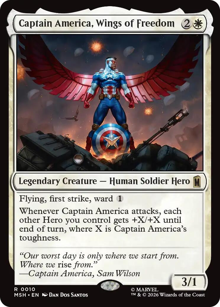Image for Captain America, Wings of Freedom (10) (Marvel Super Heroes) - Magic: The Gathering