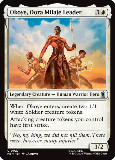 Image for Okoye, Dora Milaje Leader (27) (Marvel Super Heroes) - Magic: The Gathering