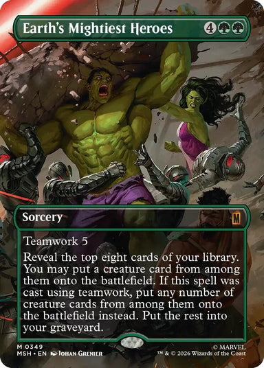 Image for Earth's Mightiest Heroes (Borderless) (349) (Marvel Super Heroes) - Magic: The Gathering
