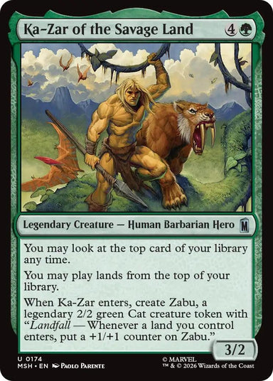 Image for Ka-Zar of the Savage Land (174) (Marvel Super Heroes) - Magic: The Gathering