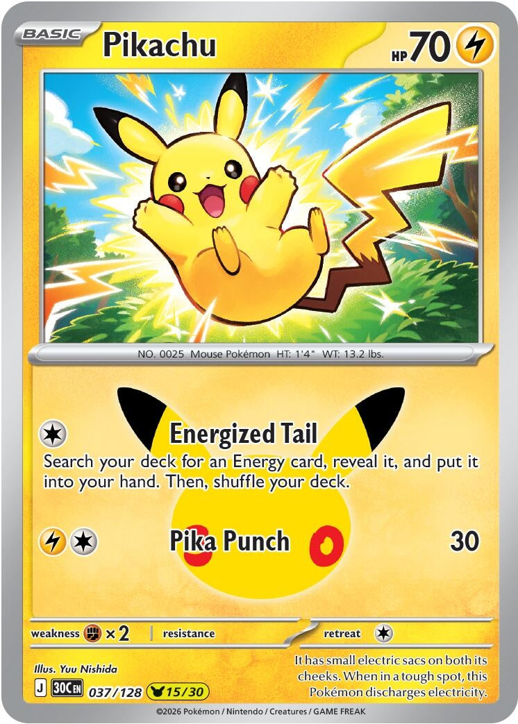 Pikachu (037/128) (ME: 30th Celebration)