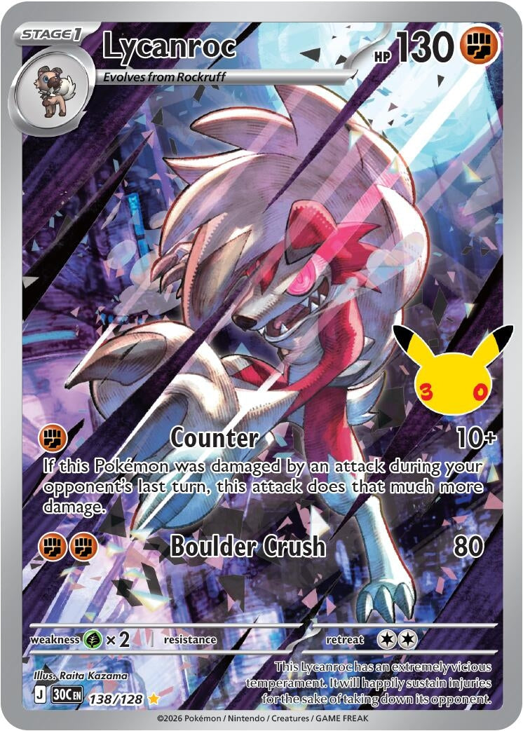 Lycanroc (138/128) (ME: 30th Celebration)