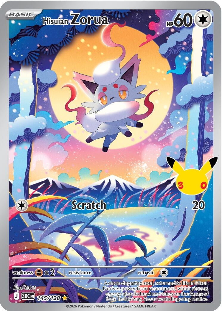 Hisuian Zorua (145/128) (ME: 30th Celebration)