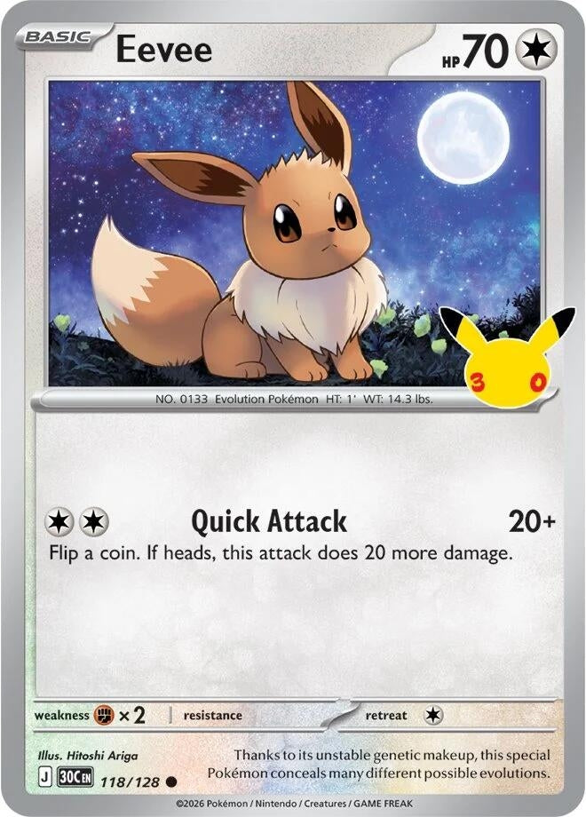 Eevee (118/128) (ME: 30th Celebration)