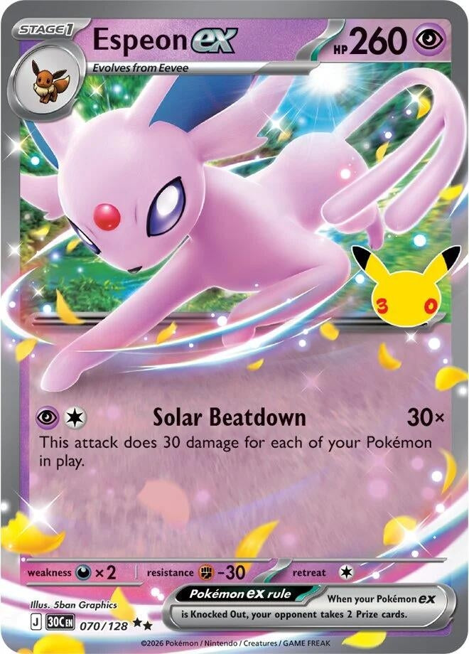 Espeon ex (070/128) (ME: 30th Celebration)