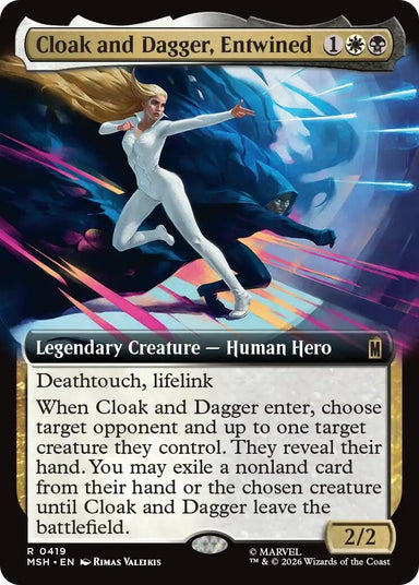 Image for Cloak and Dagger, Entwined (Extended Art) (419) (Marvel Super Heroes) - Magic: The Gathering