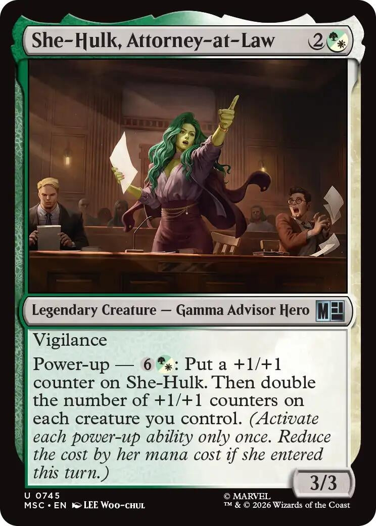 Image for She-Hulk, Attorney-at-Law (745) (Commander: Marvel Super Heroes) - Magic: The Gathering