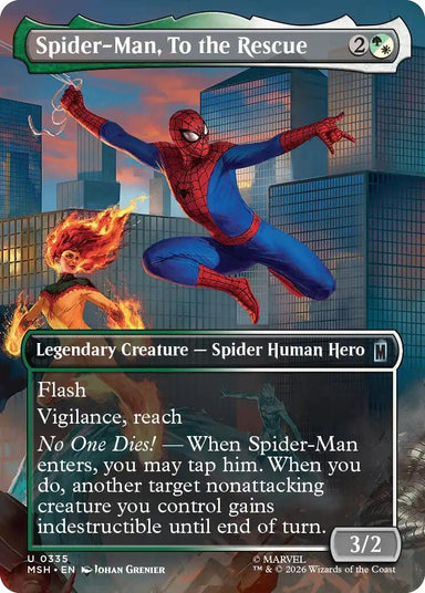 Image for Spider-Man, To the Rescue (Borderless) (335) (Marvel Super Heroes) - Magic: The Gathering