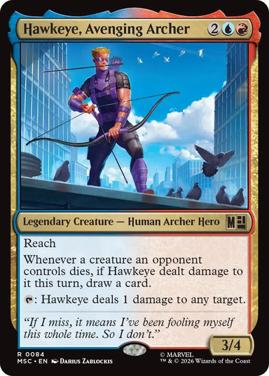 Image for Hawkeye, Avenging Archer (84) (Commander: Marvel Super Heroes) - Magic: The Gathering
