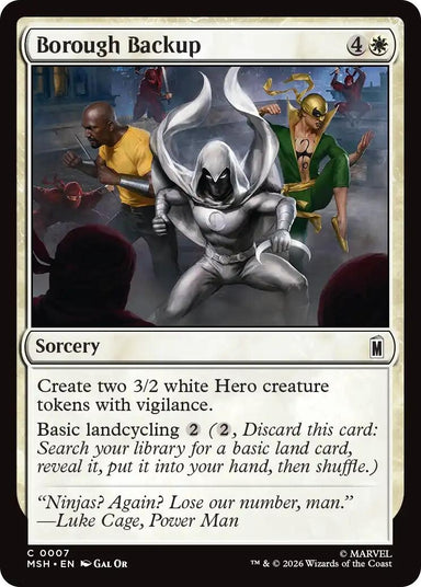 Image for Borough Backup (7) (Marvel Super Heroes) - Magic: The Gathering