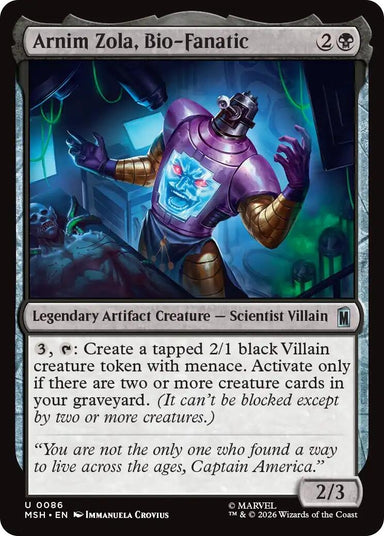 Image for Arnim Zola, Bio-Fanatic (86) (Marvel Super Heroes) - Magic: The Gathering