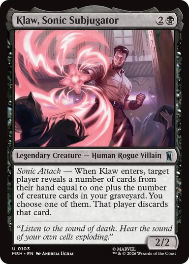 Image for Klaw, Sonic Subjugator (103) (Marvel Super Heroes) - Magic: The Gathering