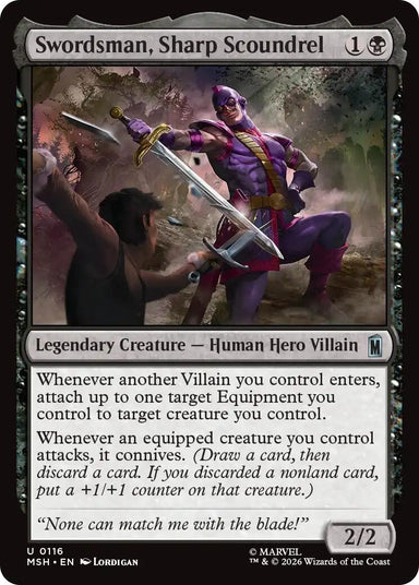 Image for Swordsman, Sharp Scoundrel (116) (Marvel Super Heroes) - Magic: The Gathering