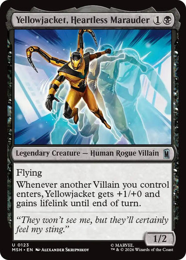 Image for Yellowjacket, Heartless Marauder (123) (Marvel Super Heroes) - Magic: The Gathering