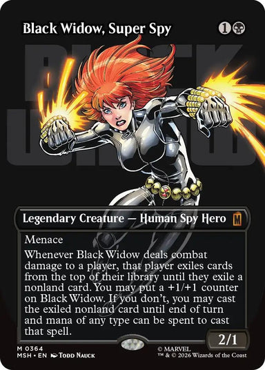 Image for Black Widow, Super Spy (Borderless) (0364) (364) (Marvel Super Heroes) - Magic: The Gathering