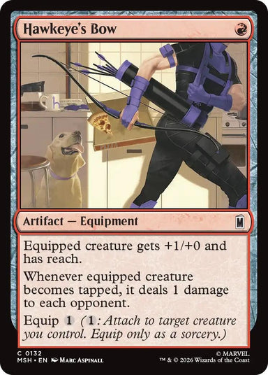 Image for Hawkeye's Bow (132) (Marvel Super Heroes) - Magic: The Gathering
