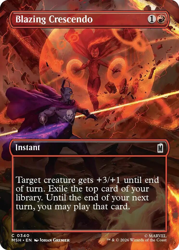 Image for Blazing Crescendo (Borderless) (340) (Marvel Super Heroes) - Magic: The Gathering