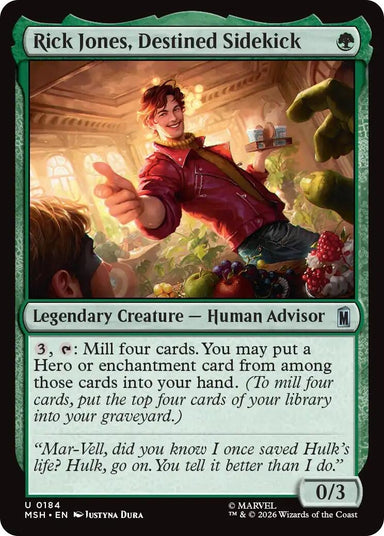 Image for Rick Jones, Destined Sidekick (184) (Marvel Super Heroes) - Magic: The Gathering