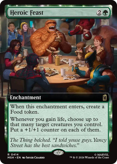 Image for Heroic Feast (Extended Art) (414) (Marvel Super Heroes) - Magic: The Gathering