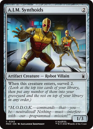 Image for A.I.M. Synthoids (242) (Marvel Super Heroes) - Magic: The Gathering
