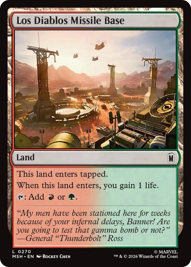 Image for Los Diablos Missile Base (270) (Marvel Super Heroes) - Magic: The Gathering