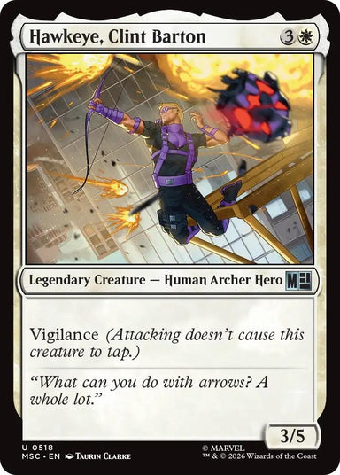 Image for Hawkeye, Clint Barton (0518) (518) (Commander: Marvel Super Heroes) - Magic: The Gathering
