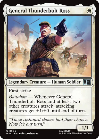Image for General Thunderbolt Ross (595) (Commander: Marvel Super Heroes) - Magic: The Gathering