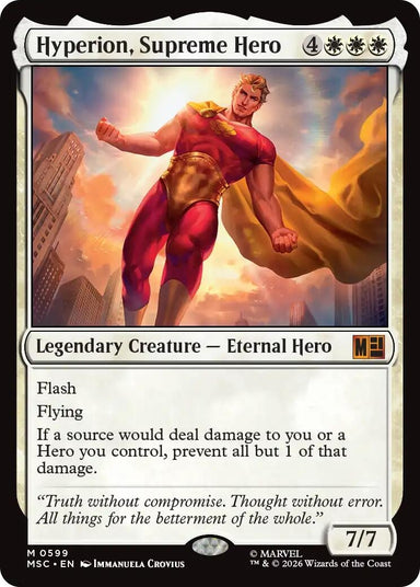 Image for Hyperion, Supreme Hero (599) (Commander: Marvel Super Heroes) - Magic: The Gathering