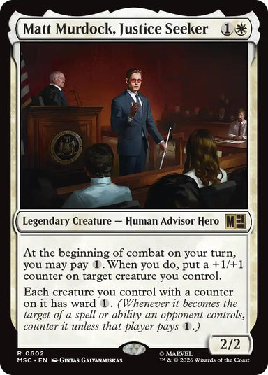 Image for Matt Murdock, Justice Seeker (602) (Commander: Marvel Super Heroes) - Magic: The Gathering